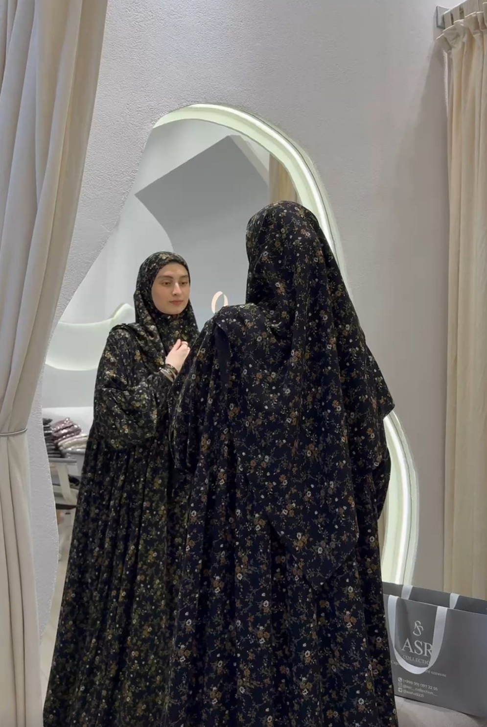 Bomullsiden klänning Abaya fashion