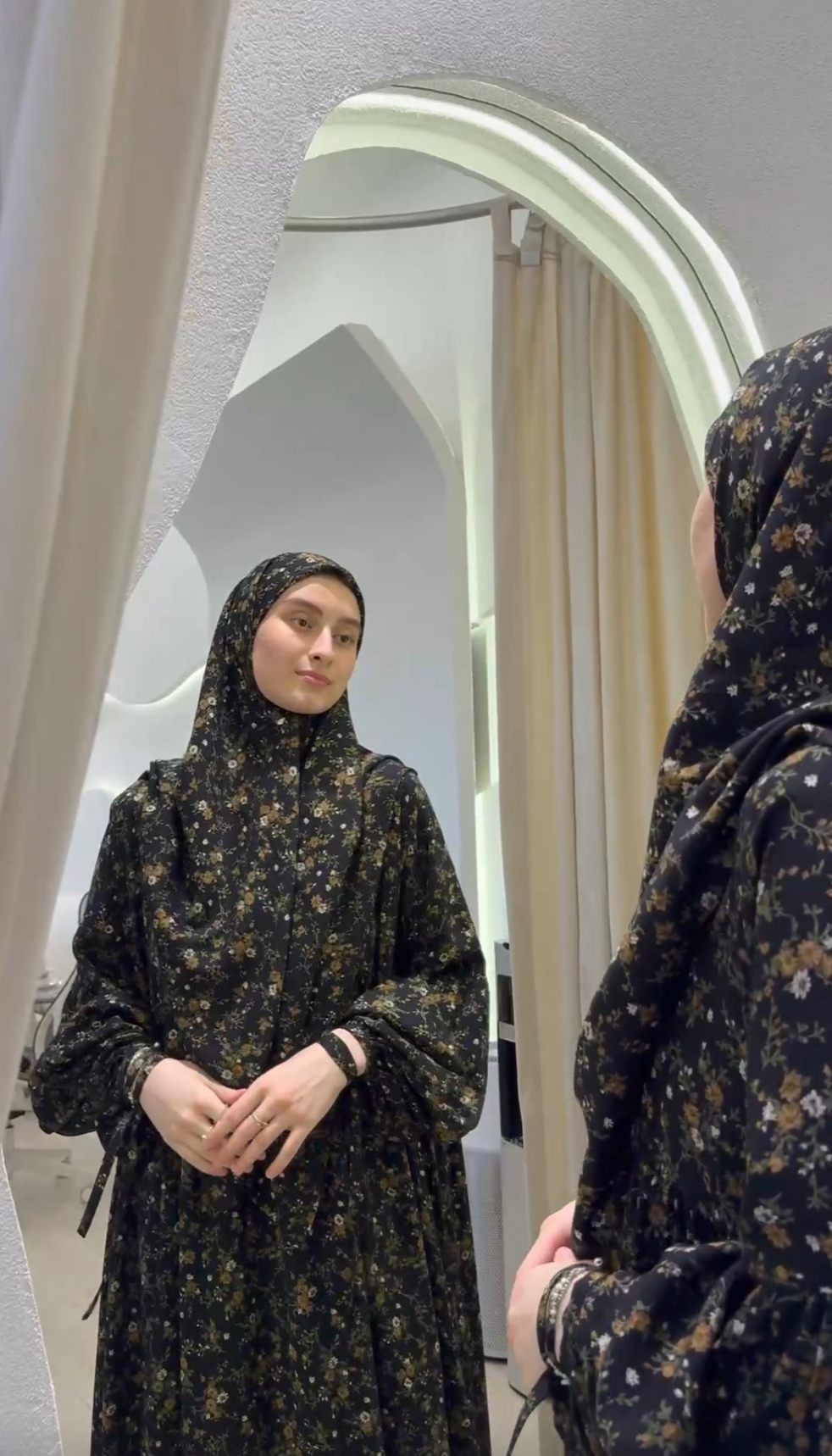 Bomullsiden klänning Abaya fashion