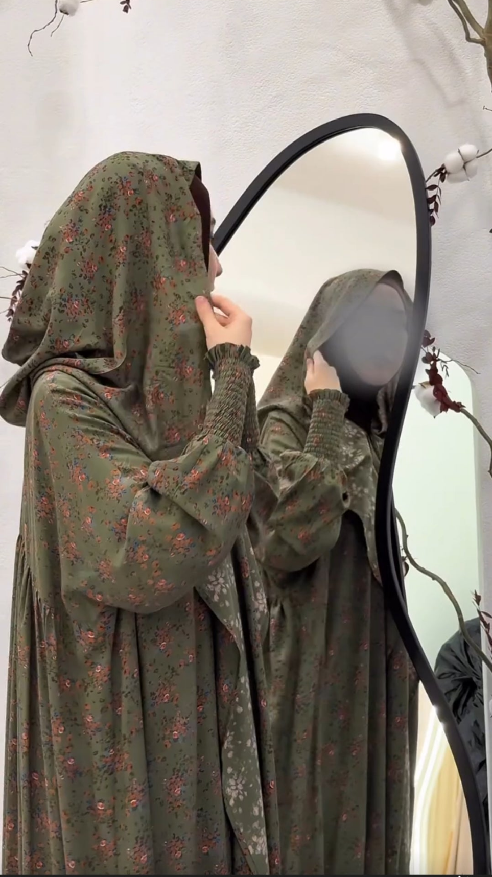 Bomullsiden klänning Abaya fashion