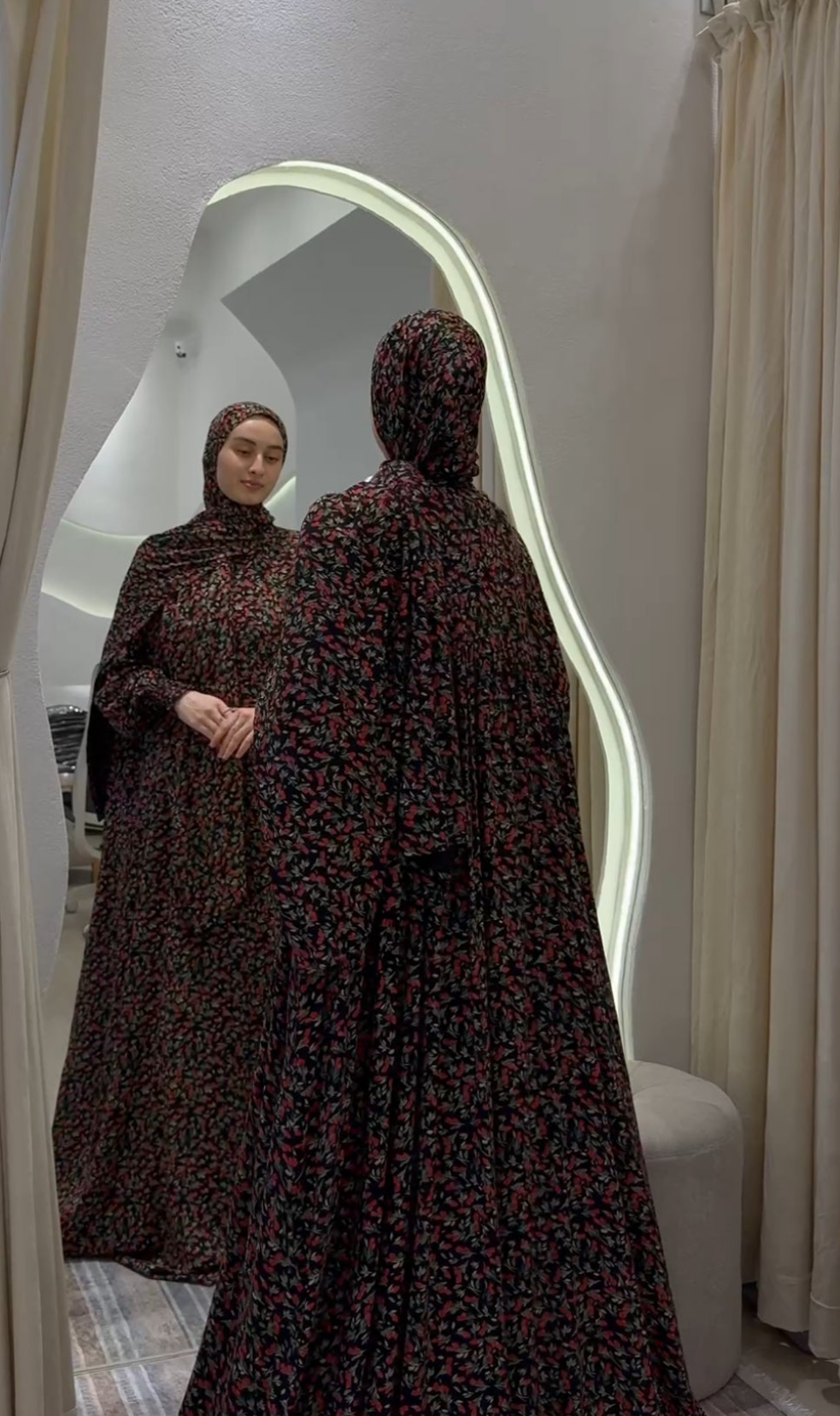 Bomullsiden klänning Abaya