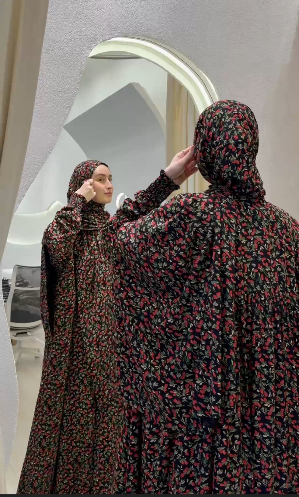 Bomullsiden klänning Abaya