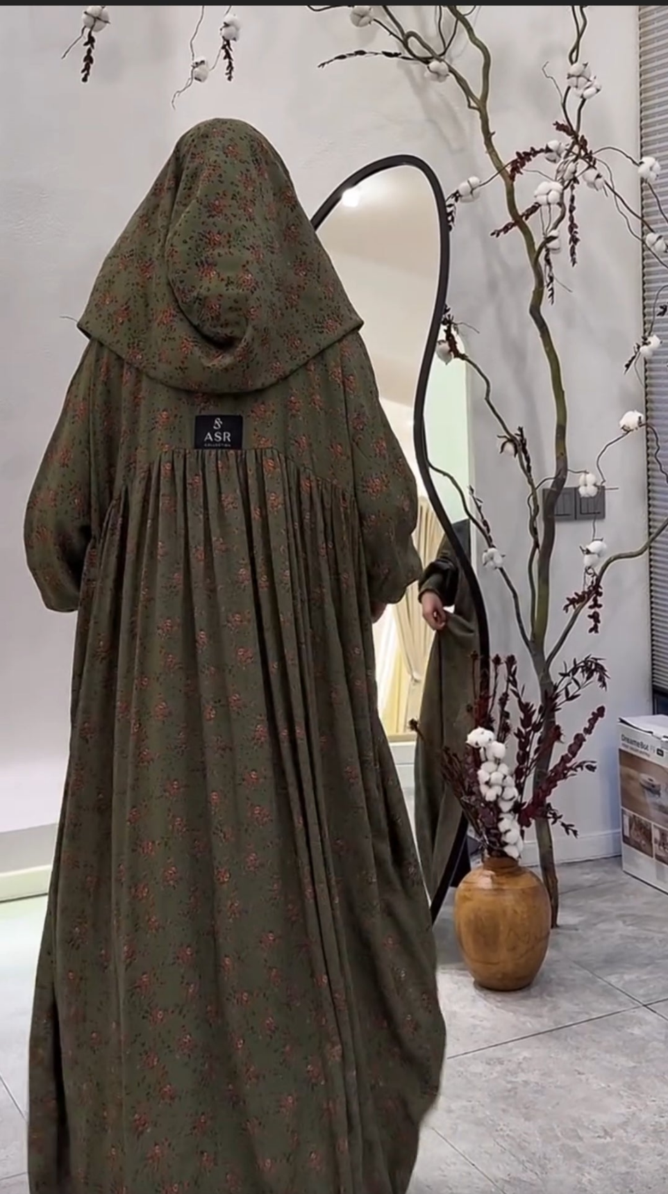 Bomullsiden klänning Abaya fashion
