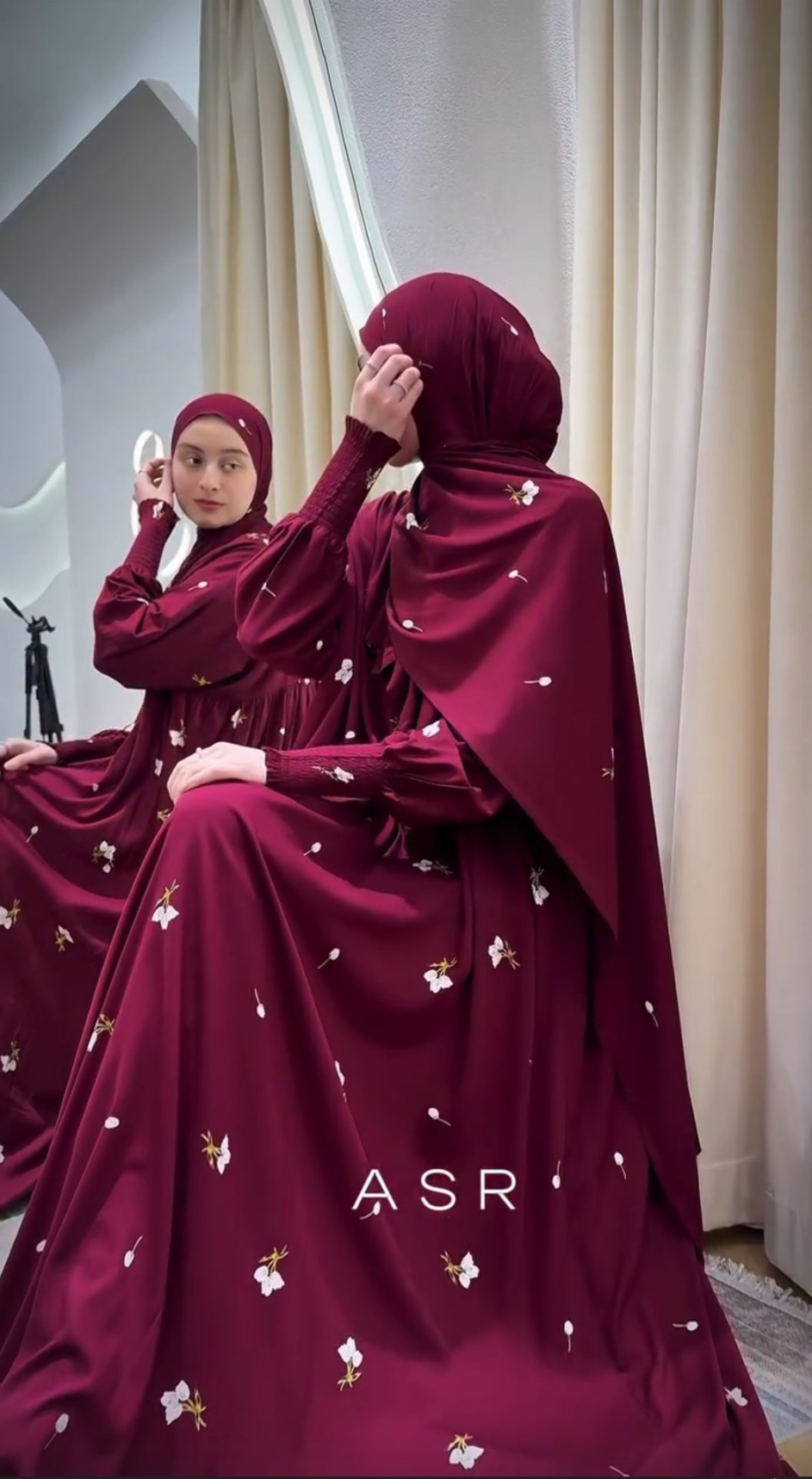 Bomullsiden klänning Abaya fashion