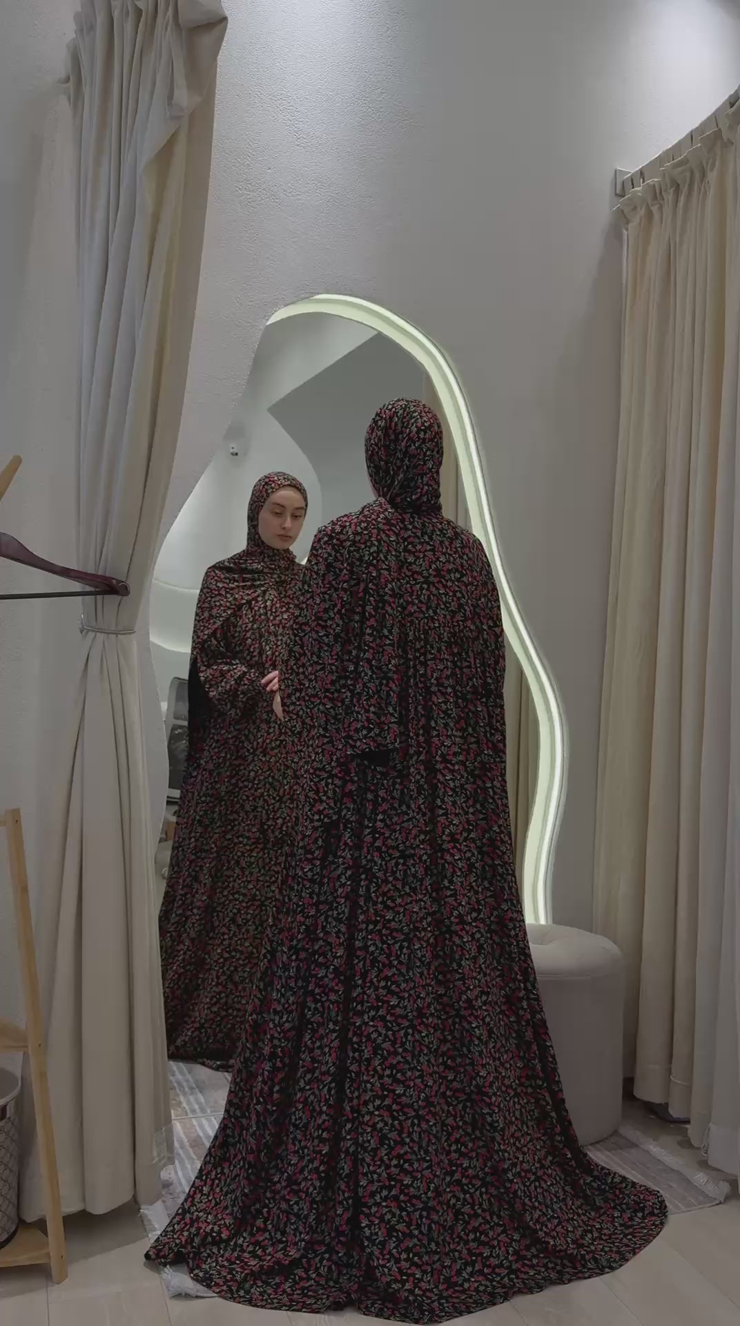 Bomullsiden klänning Abaya