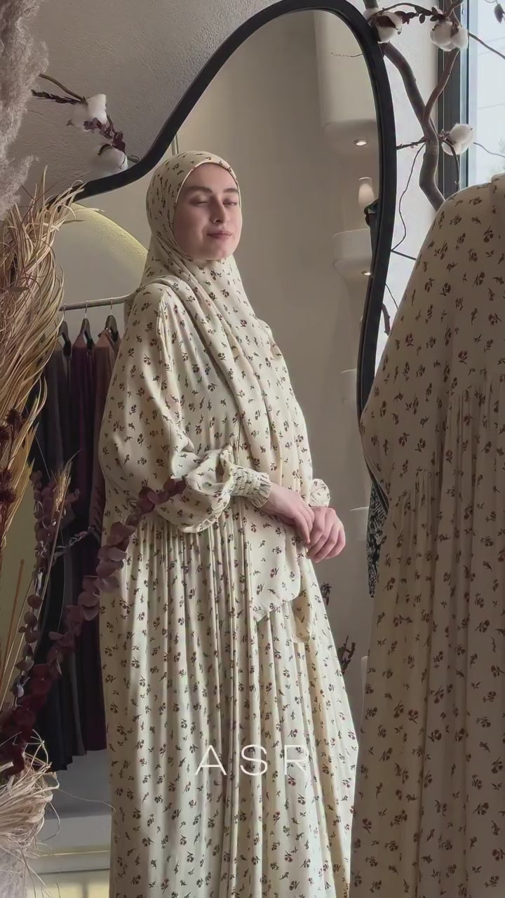 Sumaya bomullsiden Abaya fashion
