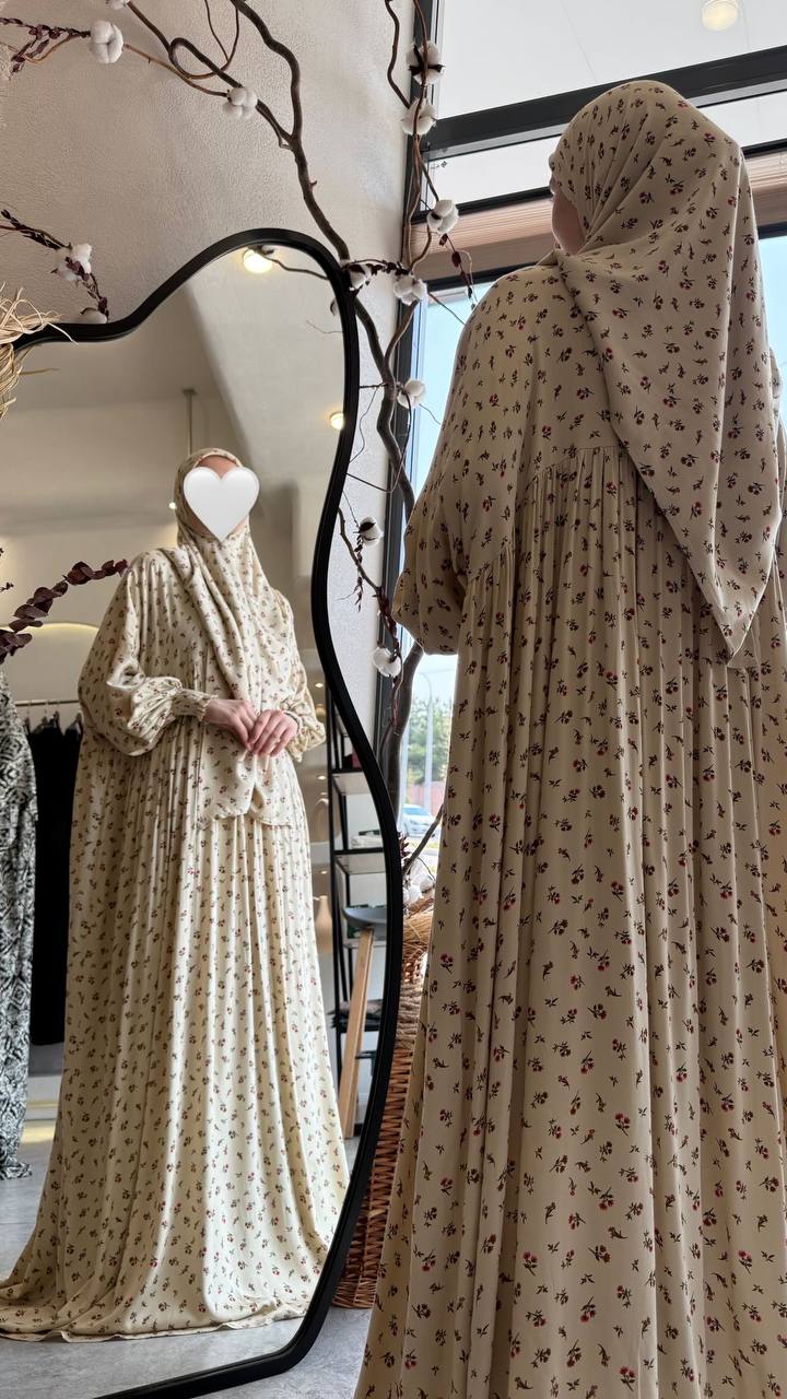 Sumaya bomullsiden Abaya fashion